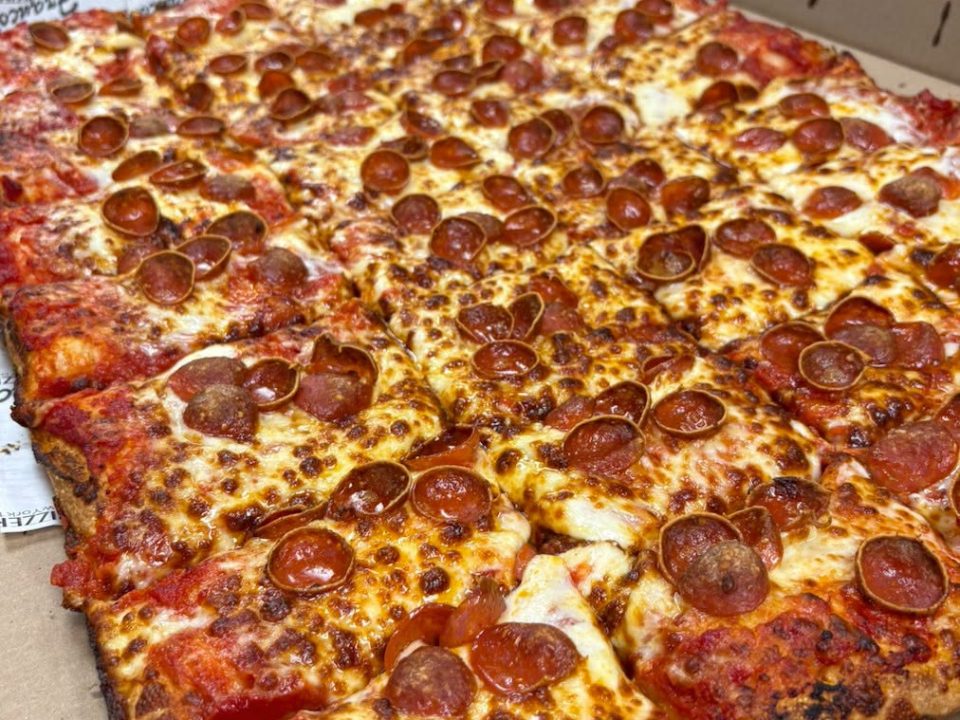 large pepperoni pizza for catering