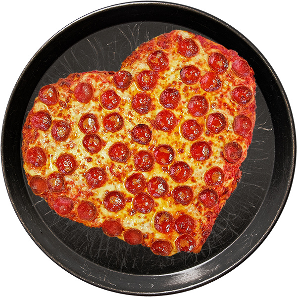franco's heart shaped pizza